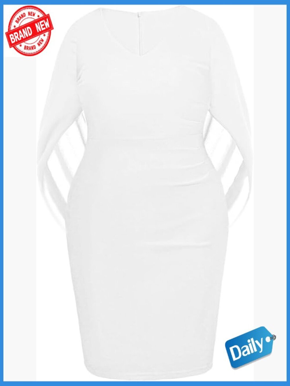 Plus Size Wedding Guest Dress Chiffon Cape Bodycon Cocktail Party Semi Formal
